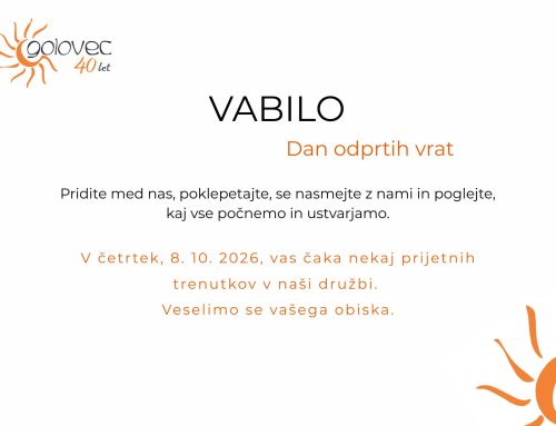 Vabilo na Dan odprtih vrat 2026