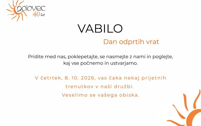 Vabilo za Dan odprtih vrat 2026